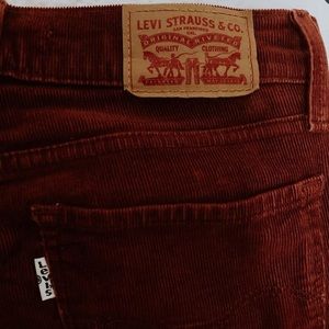 Levi’s maroon corduroy jeans